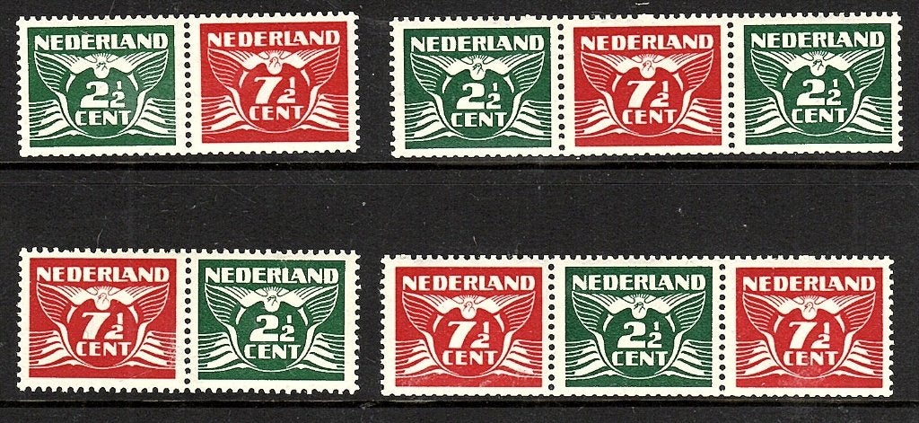 nvph 379 a-d vliegende duif postfris, Ophalen of Verzenden, Na 1940, Postfris