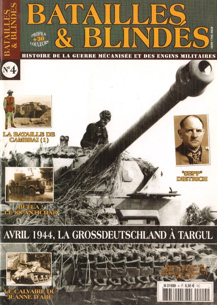 Batailles & blindes No 4 Avril 1944, La Grossdeutschland a, Boeken, Ophalen of Verzenden, Voor 1940, Zo goed als nieuw, Landmacht