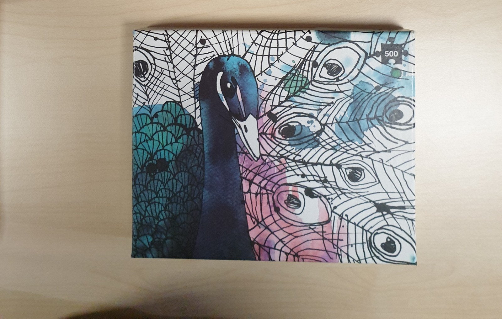 Sostrene Grene puzzel Pauw 500 stukjes, Ophalen of Verzenden, 500 t/m 1500 stukjes, Zo goed als nieuw, Legpuzzel