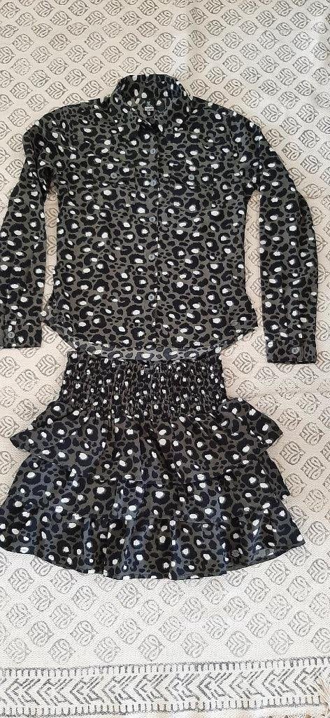 setje rok-blouse 134, Meisje, Ophalen of Verzenden, Zo goed als nieuw, Setje