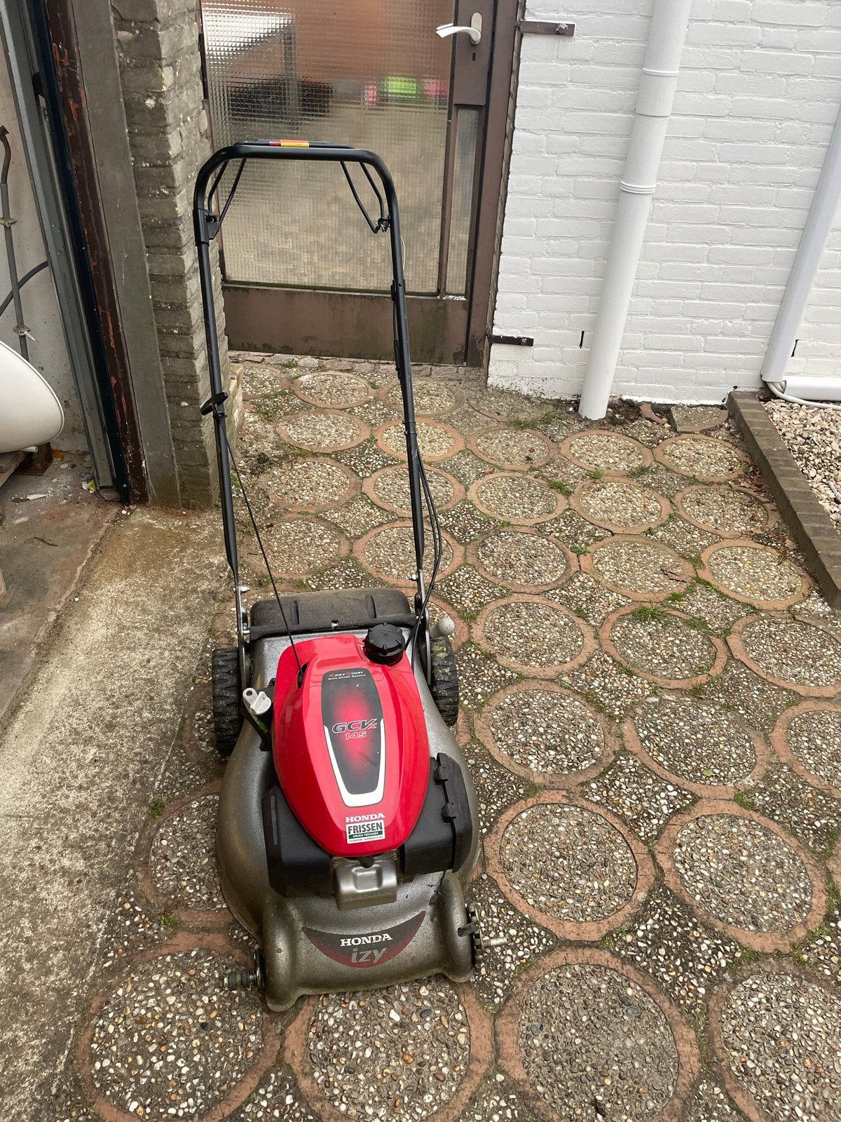Honda HRG 466C SK Benzine Grasmaaier - Motorisch perfect, Tuin en Terras, Grasmaaiers, Ophalen, Gebruikt, Opvangbak, Benzine-grasmaaier