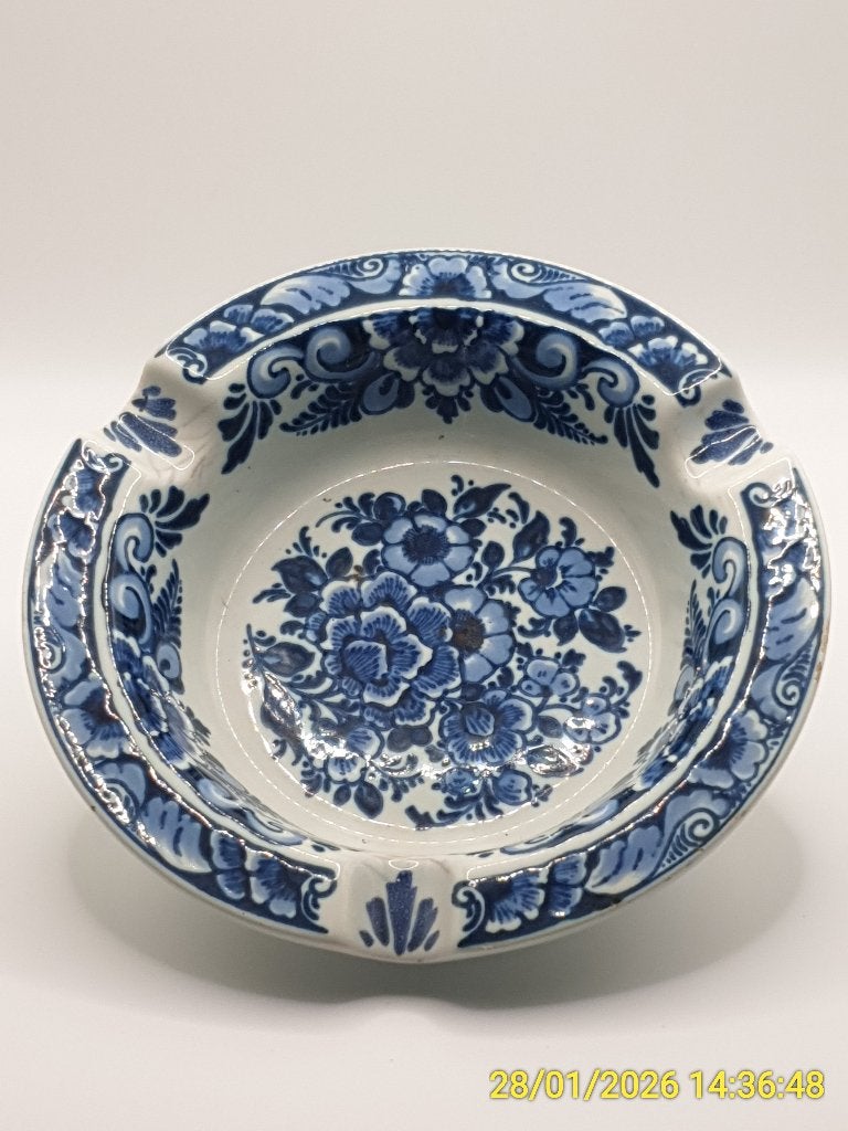 Delfts Blauw Asbak - Handgeschilderd 850 1, Antiek en Kunst, Ophalen of Verzenden