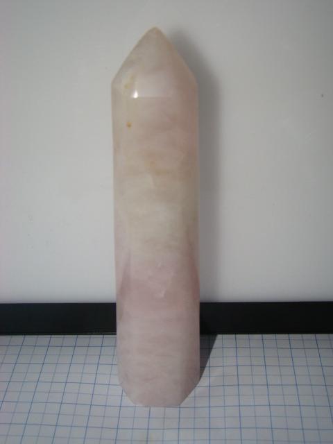 Obelisk Rose kwarts (3x), Ophalen of Verzenden, Mineraal