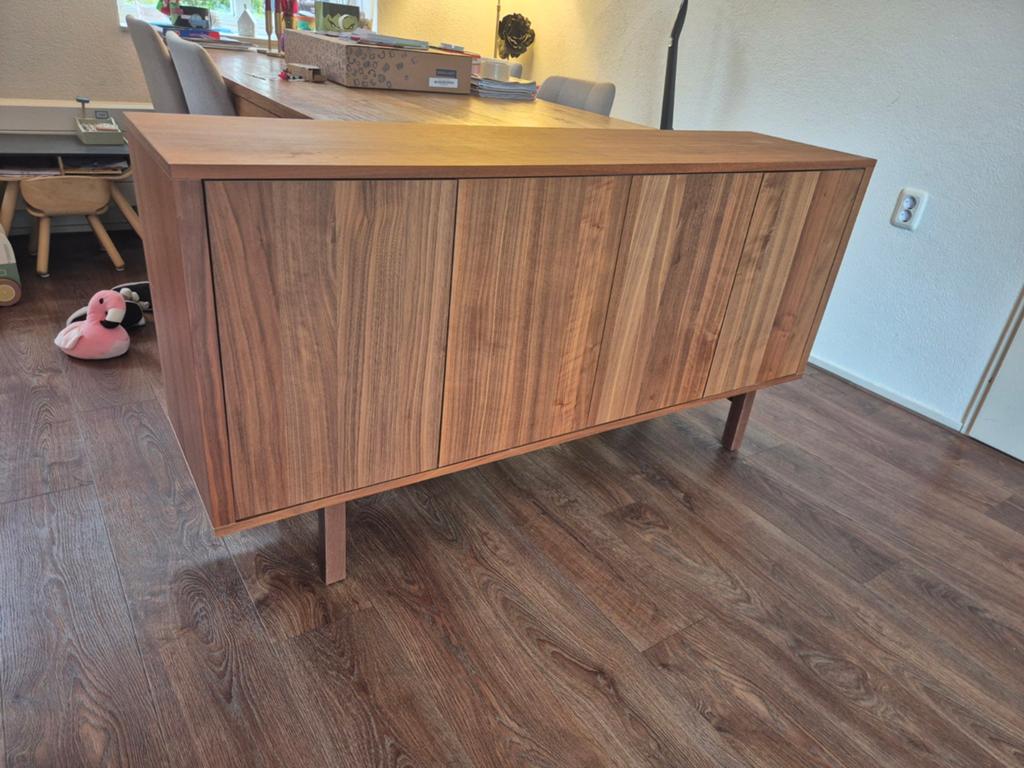 IKEA Stockholm Dressoir Walnootfineer - 160x40x81 cm, Ophalen, Gebruikt, Met deur(en), 150 tot 200 cm