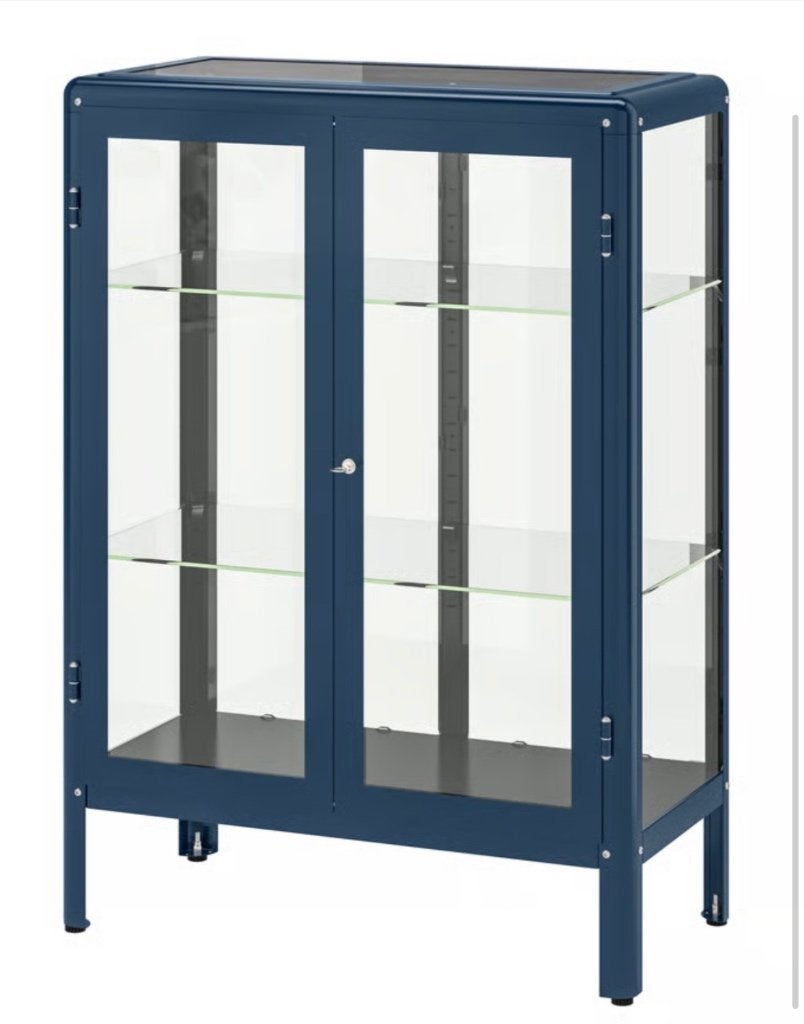 Metalen kast Fabrikor donkerblauw, Ophalen, Met deur(en), Industrieel vintage, 50 tot 100 cm