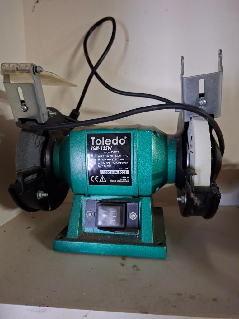 Toledo TSM-125W Werkbankslijpmachine 120W, Doe-het-zelf en Verbouw, Gereedschap | Slijpmachines, Ophalen