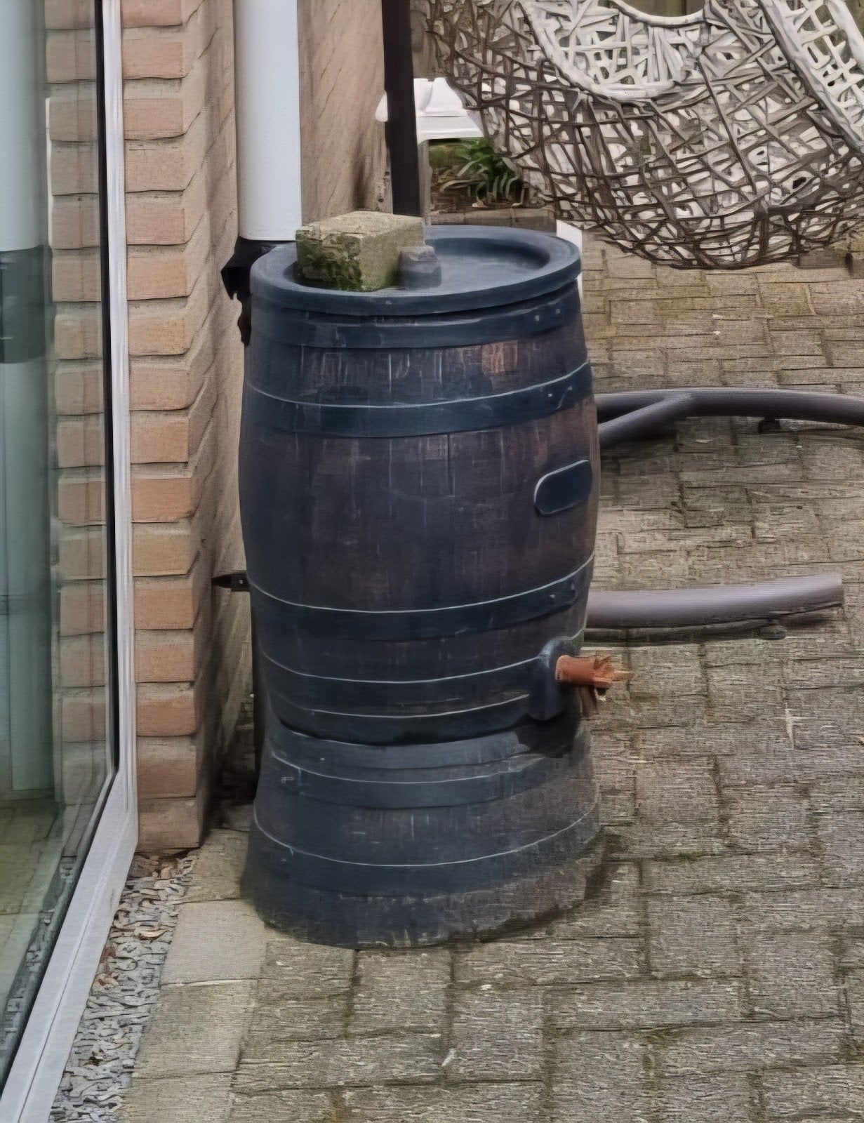 Te koop Regenton 50 liter, Ophalen, Kunststof, Gebruikt, Met kraantje