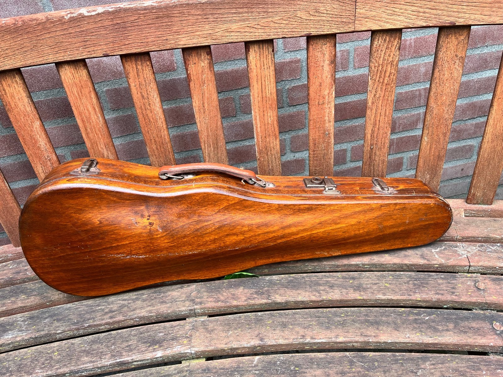 Vintage Vioolkoffer Hout, Gebruikt, Overige formaten, Viool, Ophalen of Verzenden