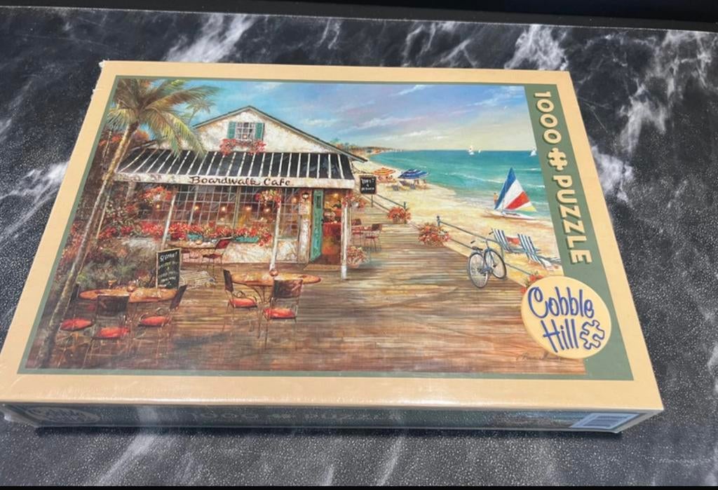 Nieuw in seal Cobble Hill puzzel 1000 stukjes Boardwalk Cafe, Ophalen of Verzenden, 500 t/m 1500 stukjes