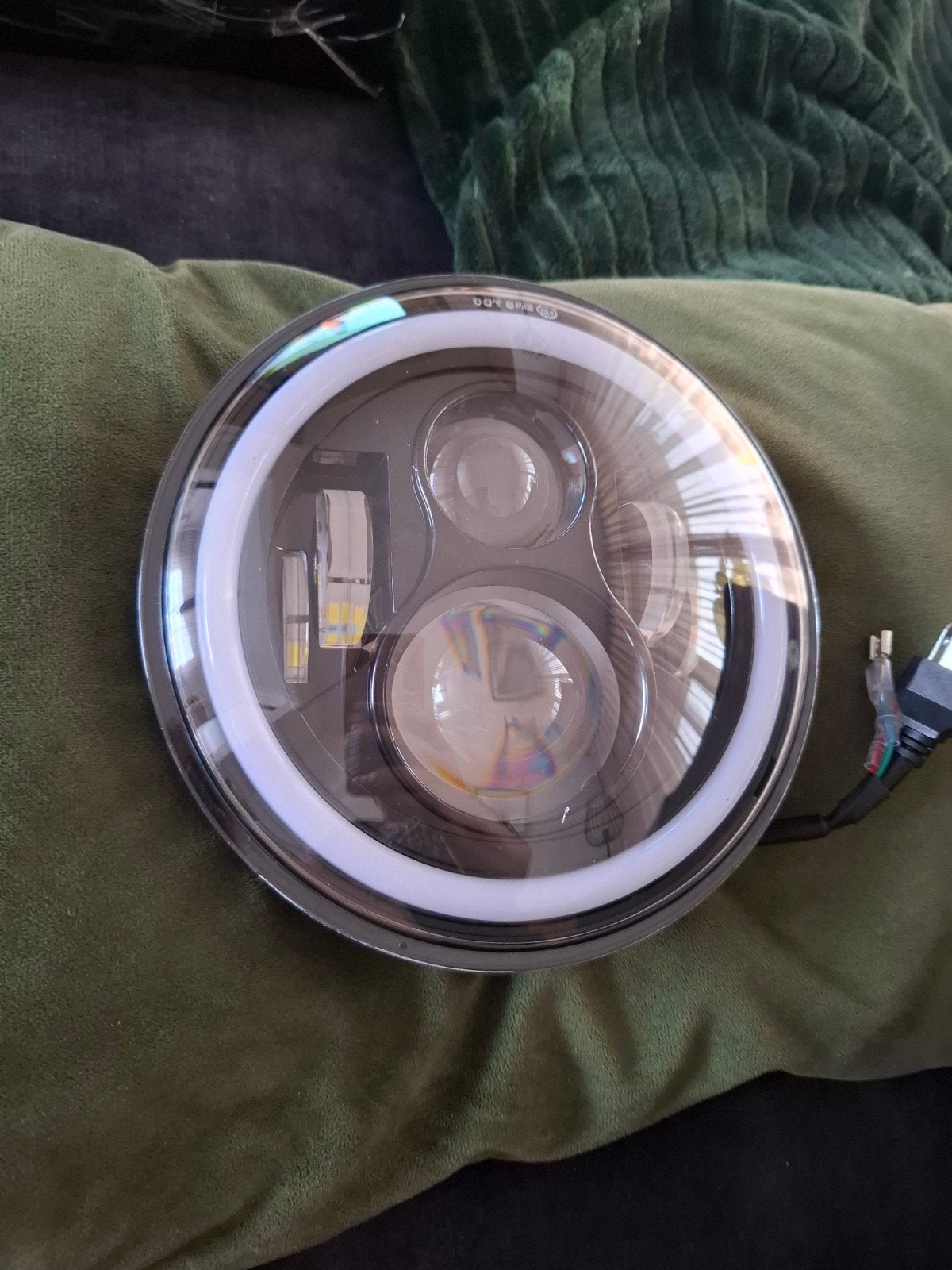 Nieuwe LED Koplamp met Halo Ring - Universeel, Ophalen of Verzenden, Nieuw, Universele onderdelen