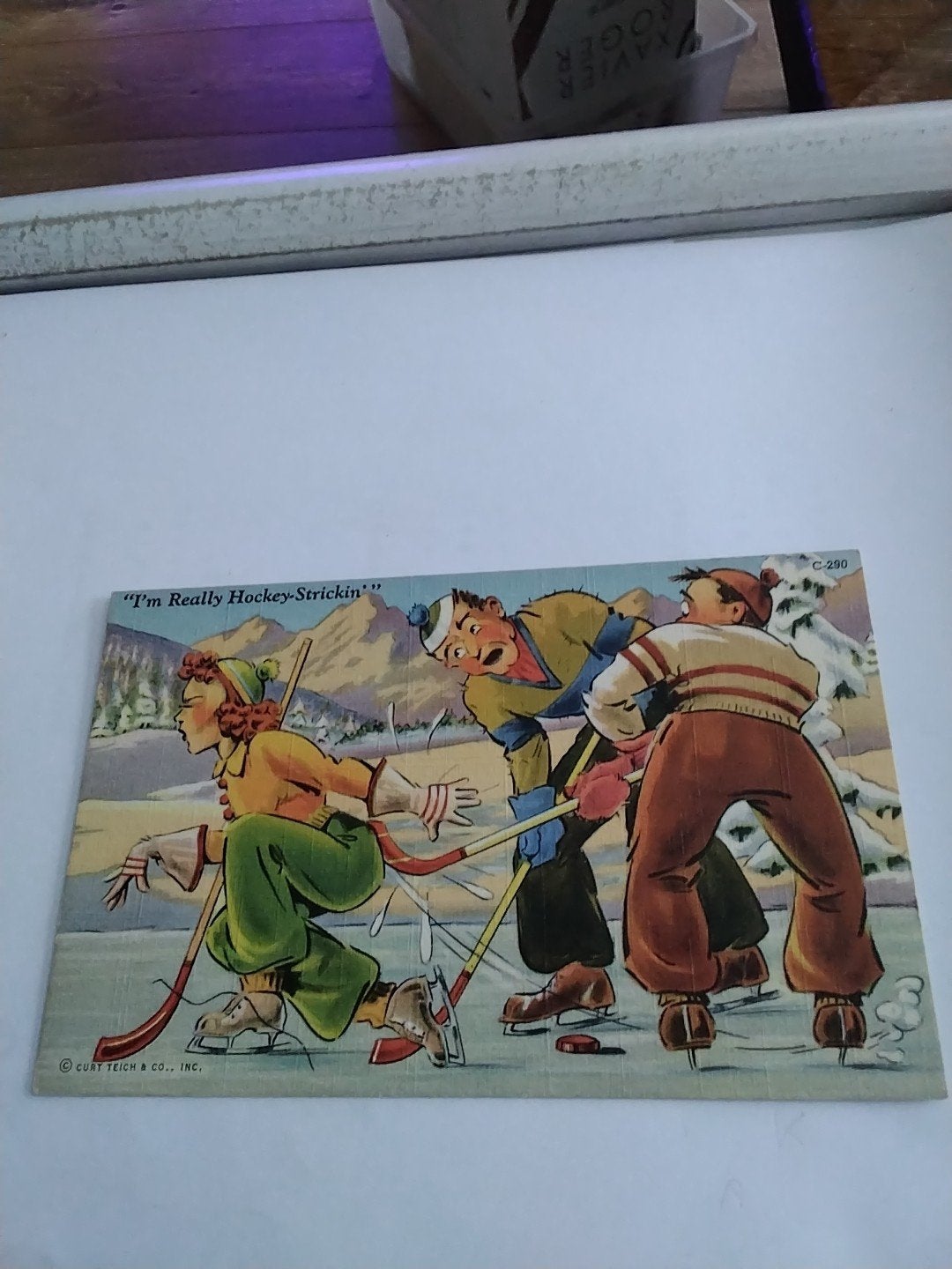 IJSHOCKEY / "I'm Really Hockey-Strickin'", Ophalen of Verzenden, 1920 tot 1940, Ongelopen