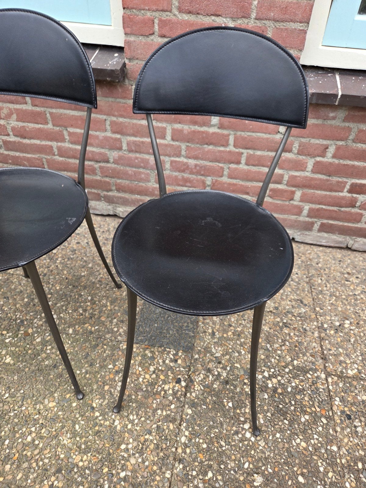 Set van 5x Designstoel Tonietta – Enzo Mari voor Zanotta (Tu, Huis en Inrichting, Ophalen, Gebruikt, Zwart, Vijf, Zes of meer stoelen