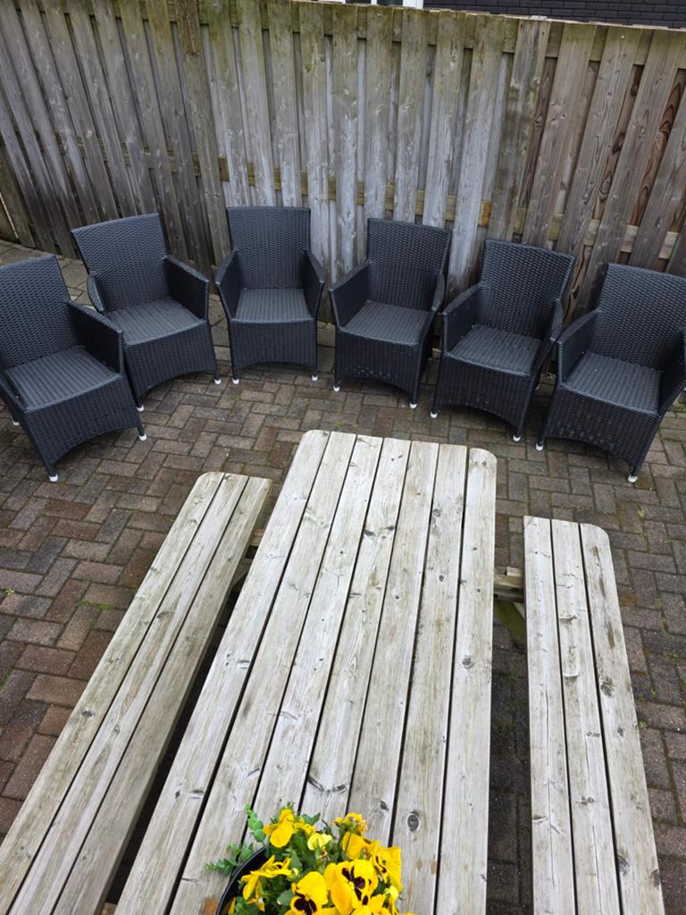 tuinstoelen (6 stuks), Ophalen, Gebruikt, Kunststof