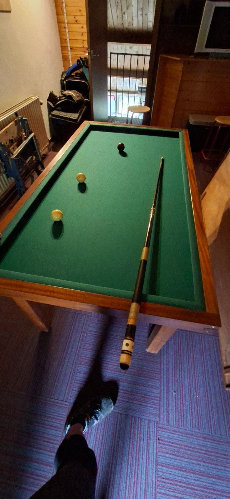 Mooie gebruikte biljarttafel (175x95cm) met keu en ballen, Sport en Fitness, Biljarten en Poolen, Ophalen, Gebruikt, Biljarttafel