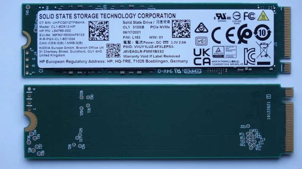 SSSTC 512GB SSD NVMe M.2 2280 CL1-8D512-HP, Intern, Ophalen of Verzenden, Zo goed als nieuw, Laptop