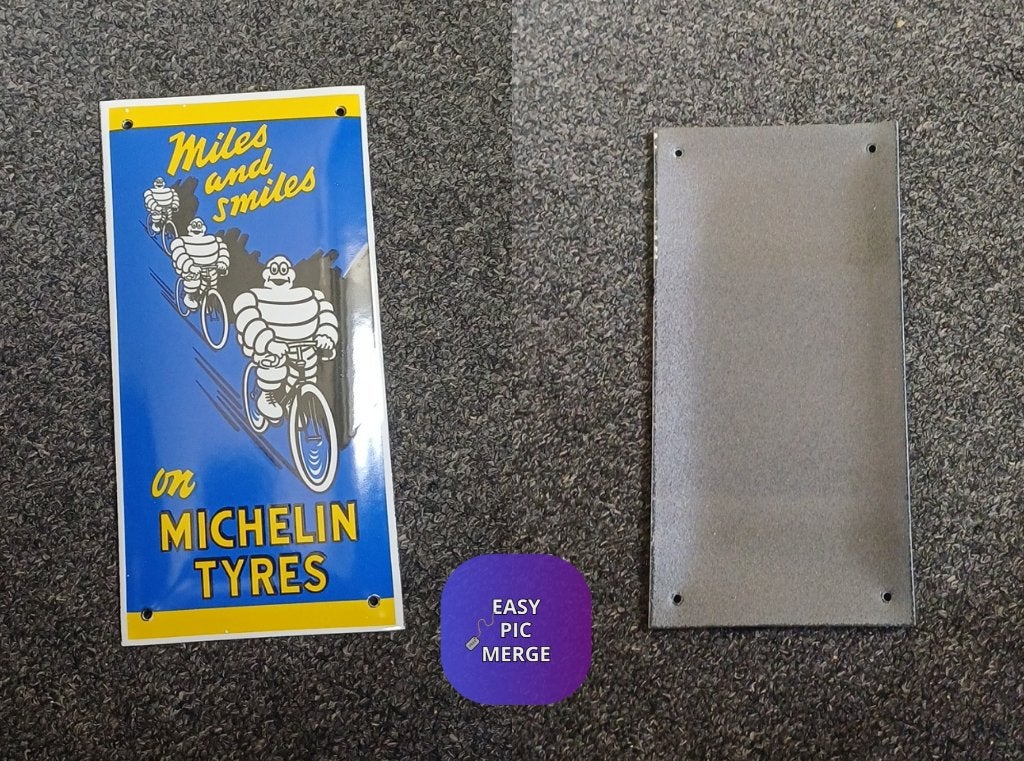 Miles and Smiles on Michelin Tyres bombe emaille bord, Ophalen of Verzenden