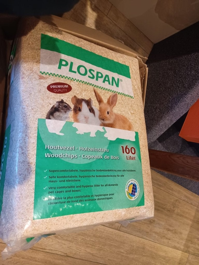 Plospan houtvezel 160L knaagdieren, Ophalen, Nieuw