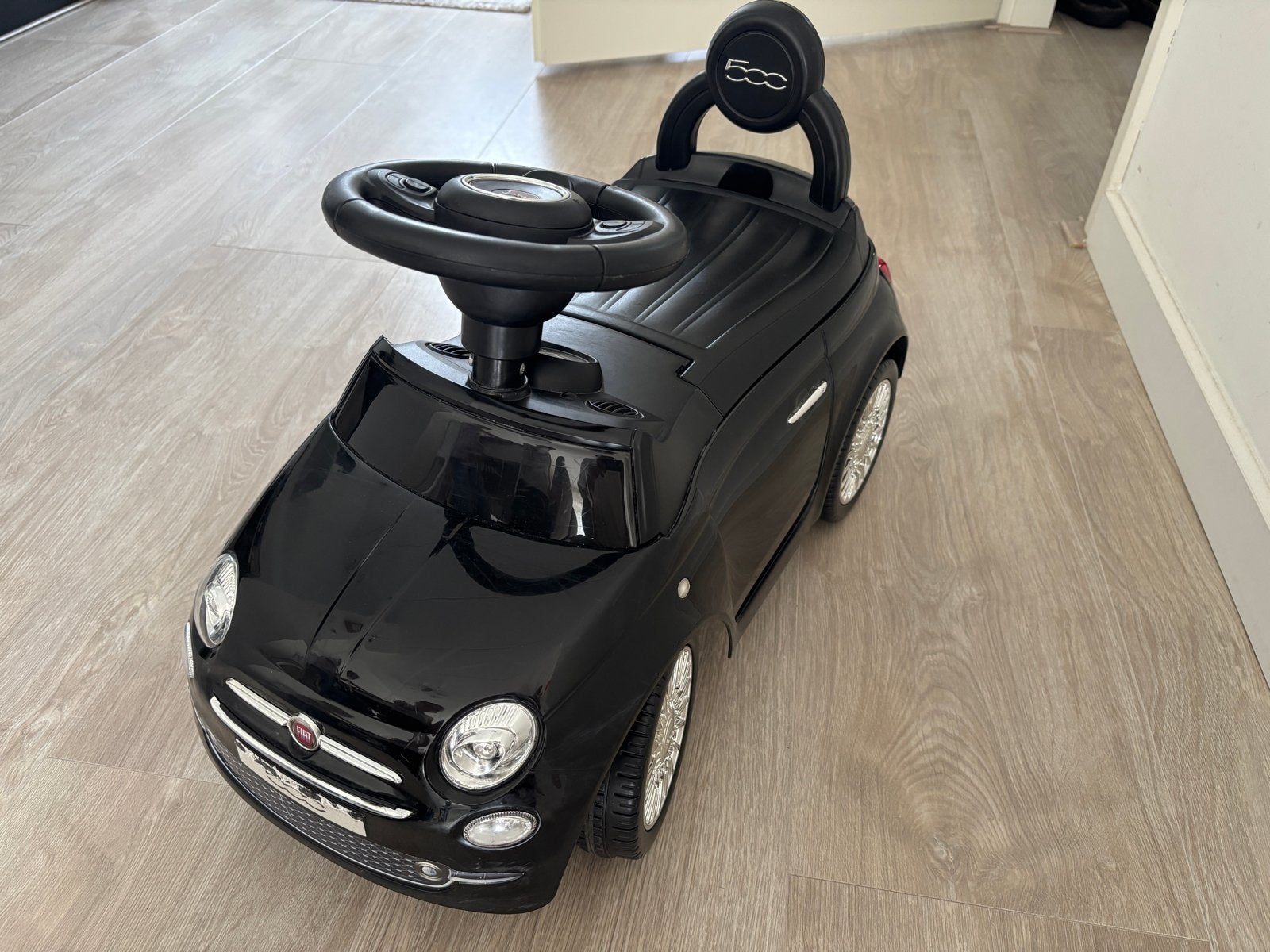 Zwarte Fiat 500 Loopauto voor Kinderen, Ophalen, Gebruikt, Loopvoertuig