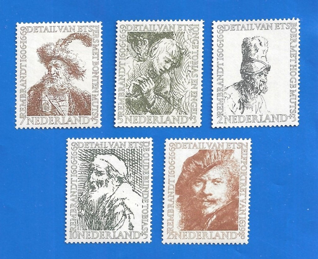 NVPH 671-75 Zomerzegels Rembrandt - 1956, Postzegels en Munten, Verzenden, Na 1940, Postfris