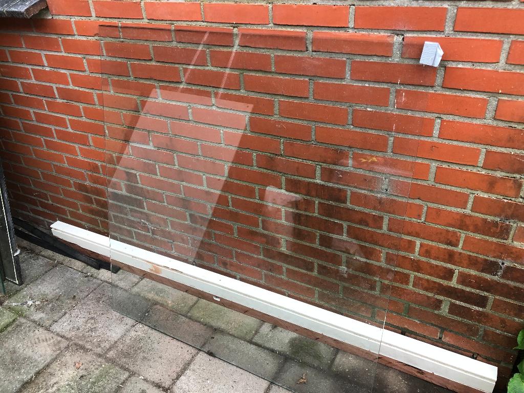 3 platen glas voor vitrine kast buitentafel broeikas tuinkas, Ophalen, Minder dan 80 cm, Minder dan 80 cm, Zo goed als nieuw
