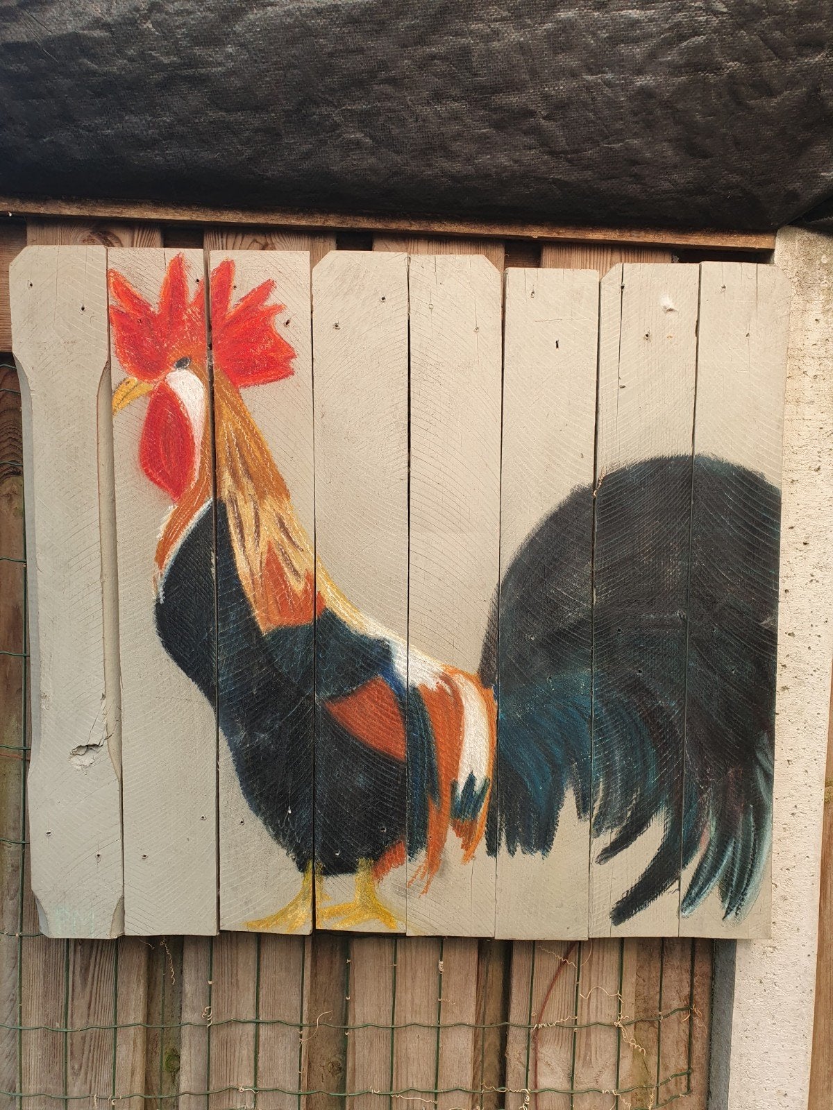 schilderij Kip, Ophalen