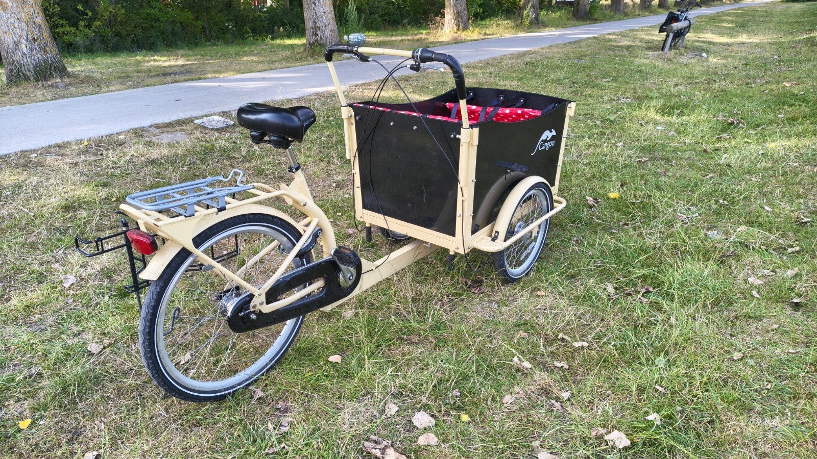 Cangoo bakfiets in prima staat, Fietsen en Brommers, Fietsen | Bakfietsen, 4 kinderen of meer, Gebruikt, Huif, Trommelrem