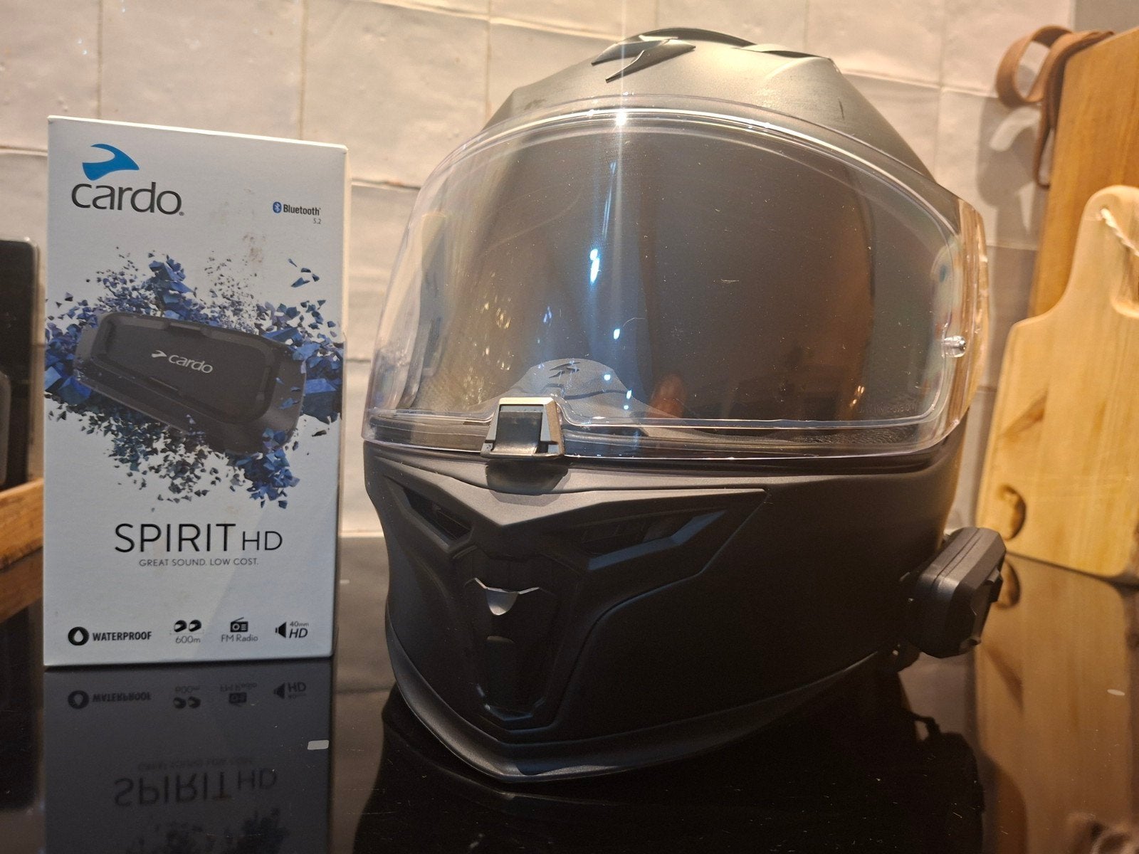 Scorpion EXO 520 EVO AIR met Cardo Spirit HD, Heren, Integraalhelm, L, Tweedehands