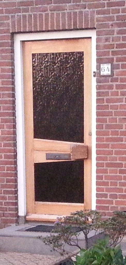 Hardhouten voordeur, Ophalen, Gebruikt, 80 tot 100 cm, Buitendeur