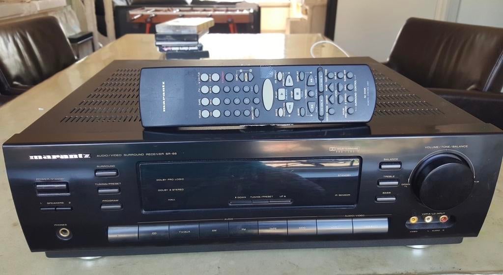 Marantz SR-66 Audio/Video Surround Receiver met afstandsbedi, Marantz, Ophalen of Verzenden, 60 tot 120 watt, Gebruikt