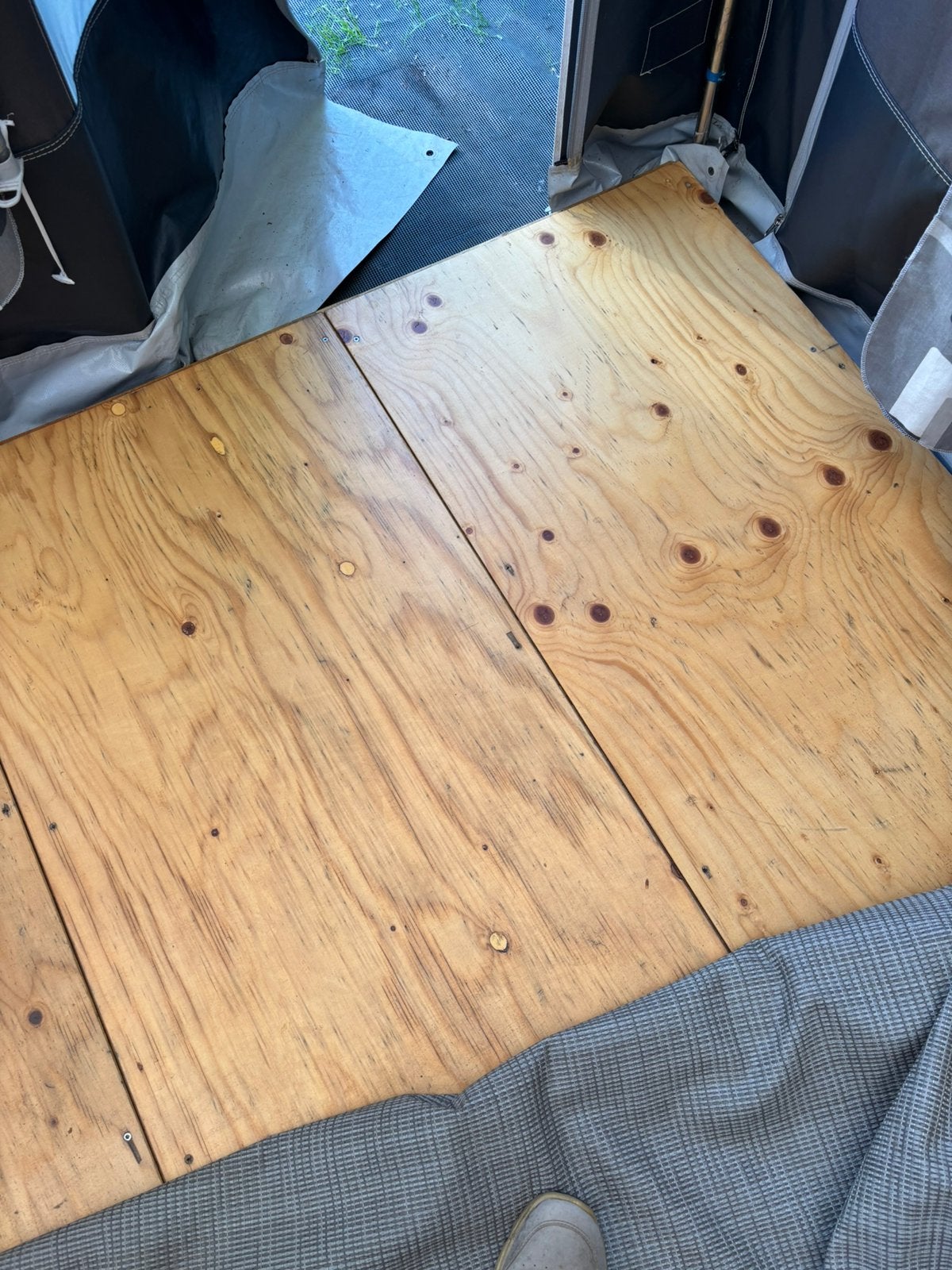 Te koop houte vlonder voor tent, Ophalen of Verzenden, Zo goed als nieuw