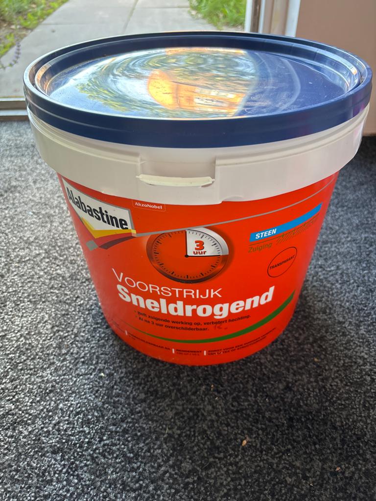 Overgebleven Alabastine Voorstrijk Sneldrogend, Ophalen, Overige kleuren, 5 tot 10 liter, Verf