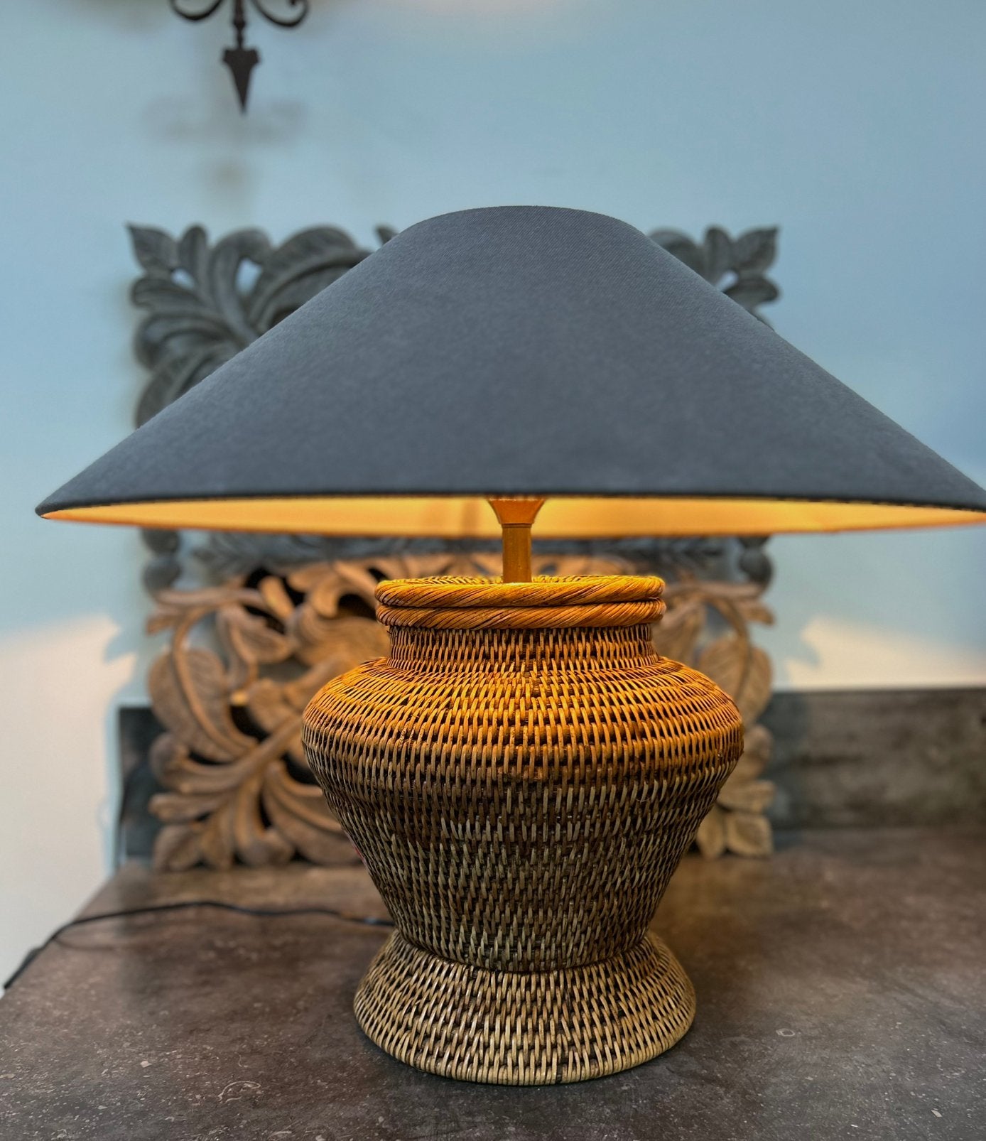 Birma Myanmar lampenvoet zonder de kap birmariet, Ophalen of Verzenden, Zo goed als nieuw