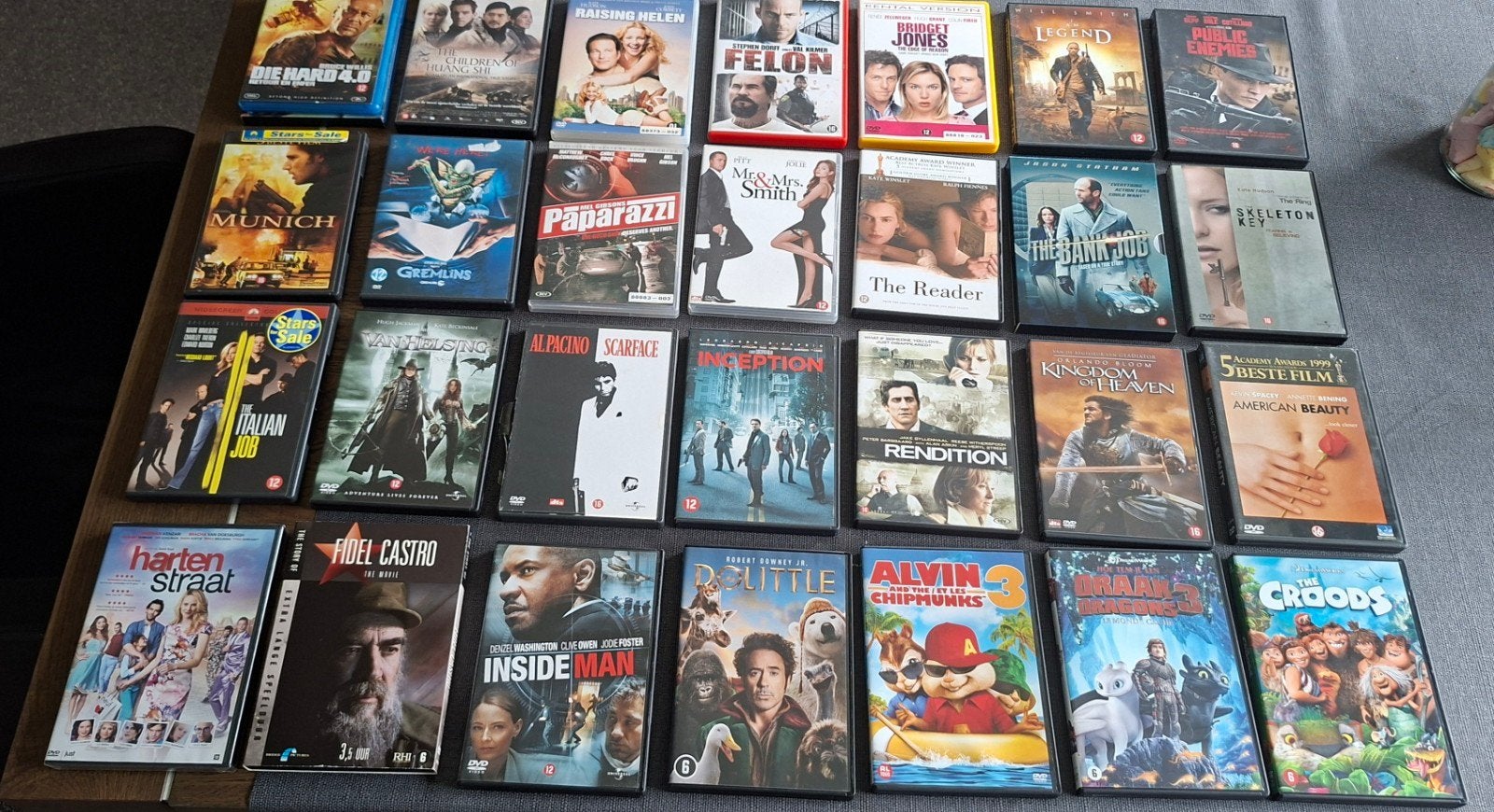 28 stuks dvd's van allerlei genres, Alle leeftijden, Ophalen of Verzenden, Zo goed als nieuw, Inclusief doosje