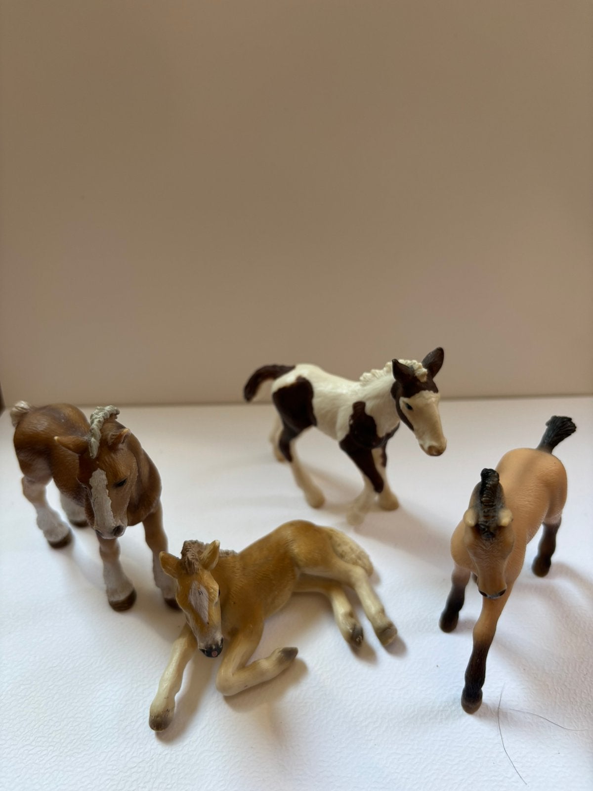 4 schleich veulens, Ophalen of Verzenden, Gebruikt