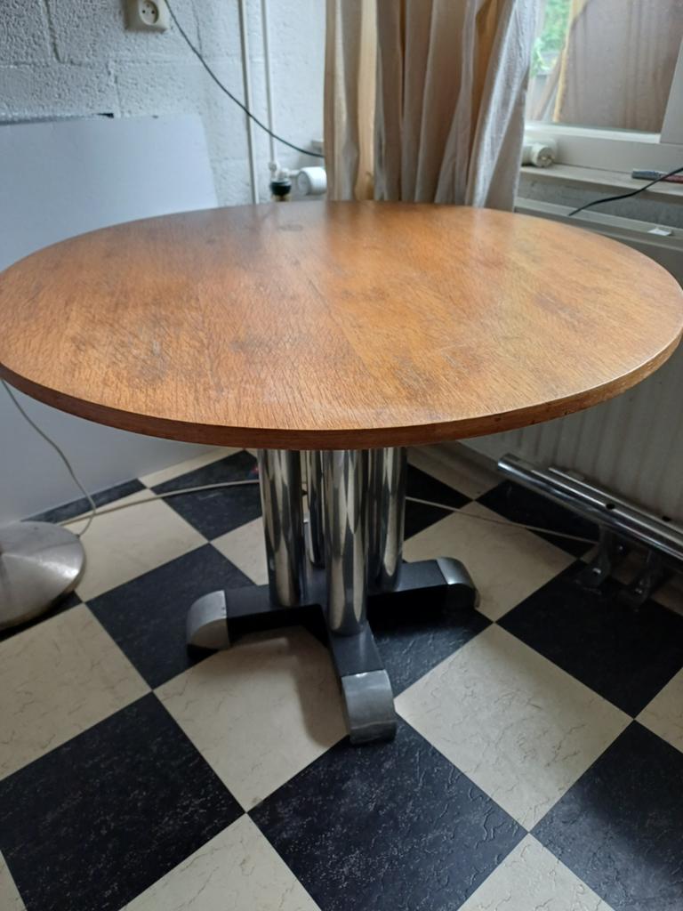 Vintage Chris Hoffman Gispen tenen tafel uit de jaren 60, Huis en Inrichting, Tafels | Eettafels, Ophalen, Gebruikt, Rechthoekig