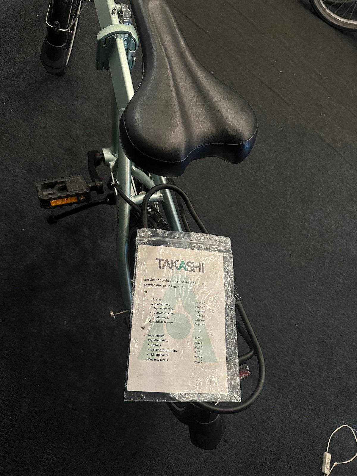 Net takashi single show model folding bike single speed, Ophalen, Zo goed als nieuw, Terugtraprem, 20 inch of meer