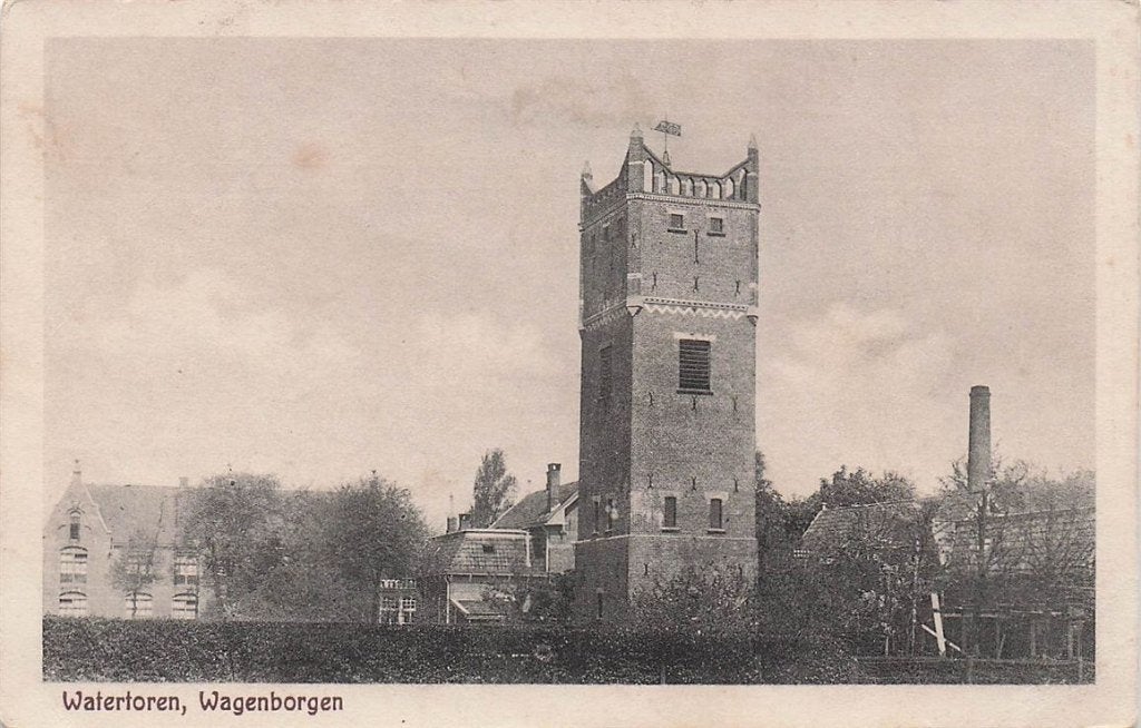 702-427-005 Watertoren Wagenborgen, Verzamelen, Ophalen of Verzenden, Voor 1920, Groningen