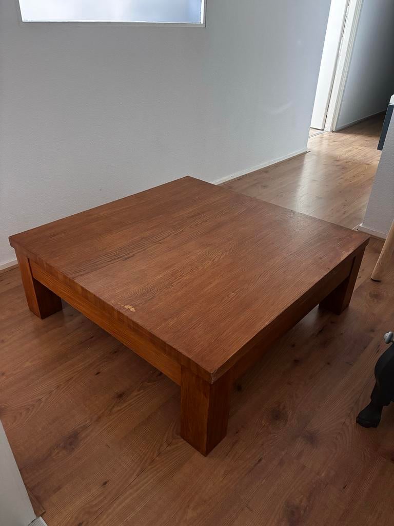 Salontafel 100x100x35 cm - Opknapper, Huis en Inrichting, Tafels | Salontafels, Ophalen, Gebruikt, Vierkant, 50 tot 100 cm
