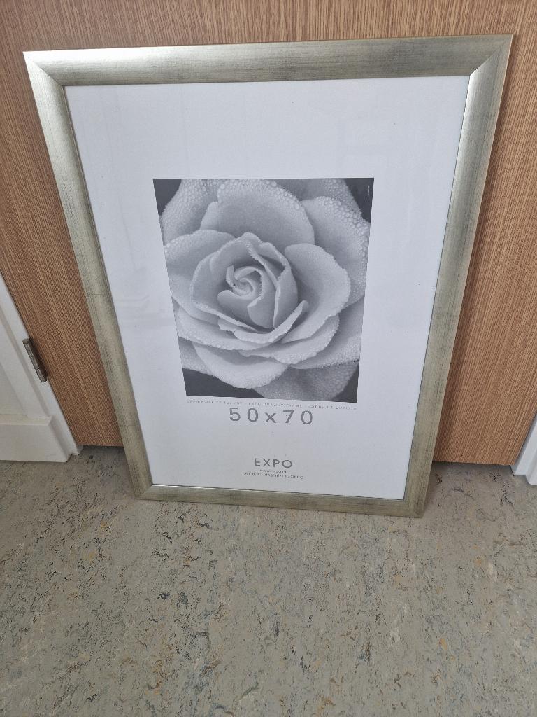 wissellijst aluminium geborsteld 50x70 cm, Ophalen, 50 tot 75 cm, Zo goed als nieuw, 50 tot 75 cm