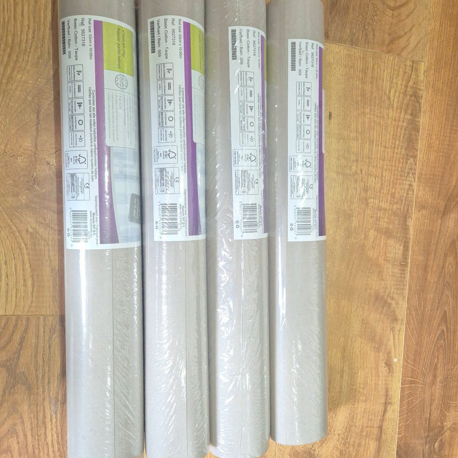 4 rollen Deco Mode behang in taupe, Ophalen, Vliesbehang, Bruin, Overige merken
