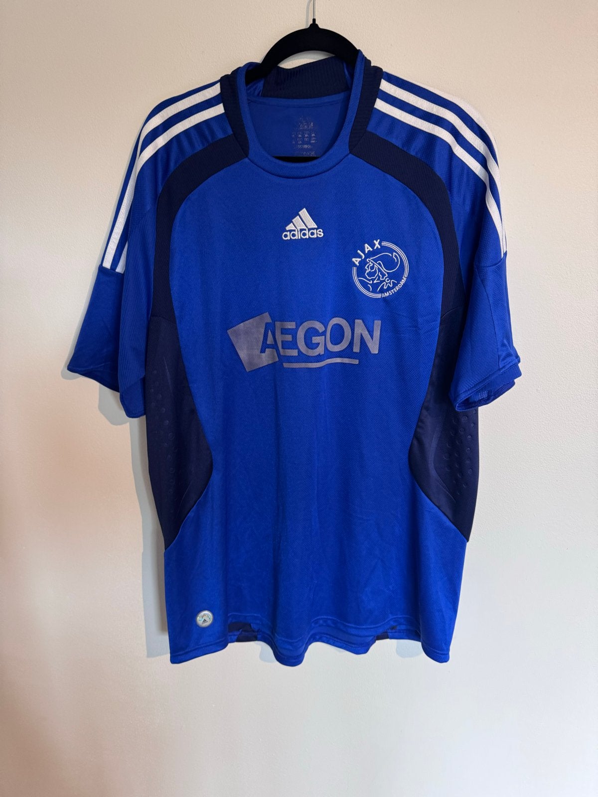 Ajax uitshirt 2008/2009 - Blauw Adidas shirt XXL, Groter dan maat XL, Ophalen of Verzenden, Gebruikt, Shirt