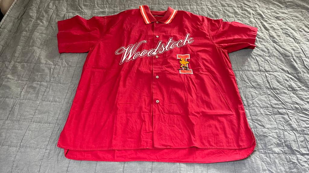 Vintage Rare Iceberg Gilmar Peanuts Shirt Rood Maat XXL 90’s, Ophalen of Verzenden, Rood, Overige halswijdtes