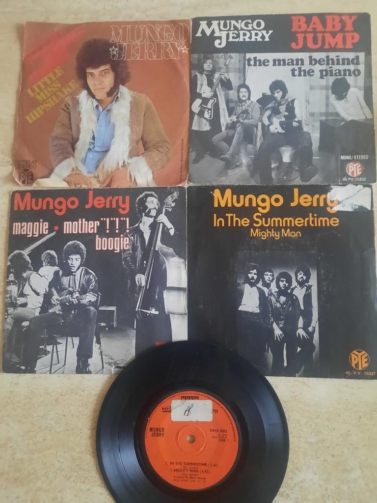 5x vinyl singels van Mungo Jerry, Ophalen of Verzenden, Zo goed als nieuw, Overige formaten