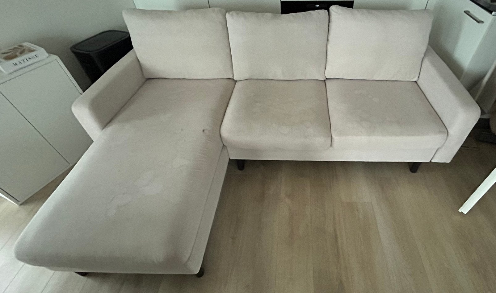 Loungebank beige (moet z.s.m. weg), Ophalen, Gebruikt