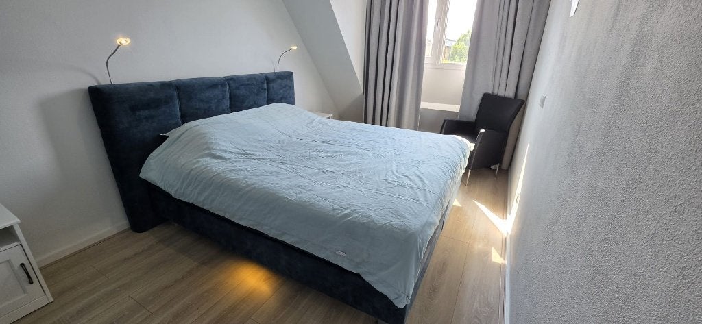 Avek Boxspring Ninety, Ophalen, Blauw, 210 cm, Tweepersoons