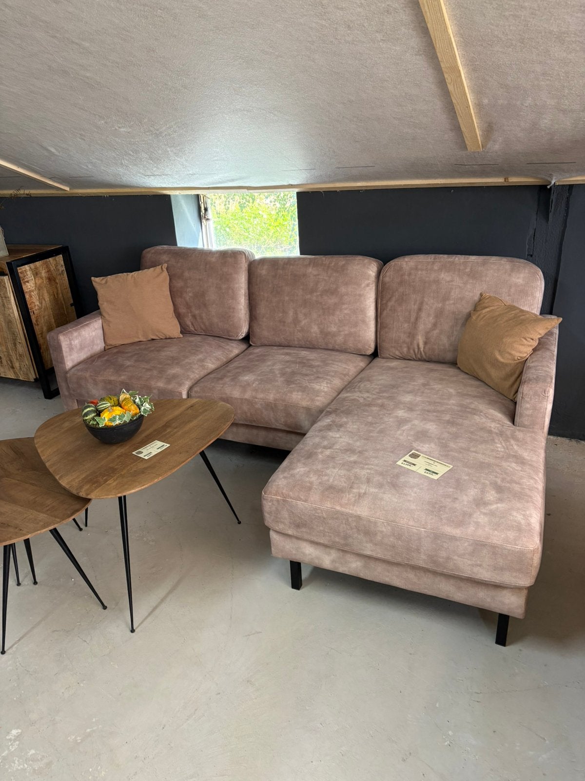 Luxe hoekbank met chaise longue – NIEUW – €650