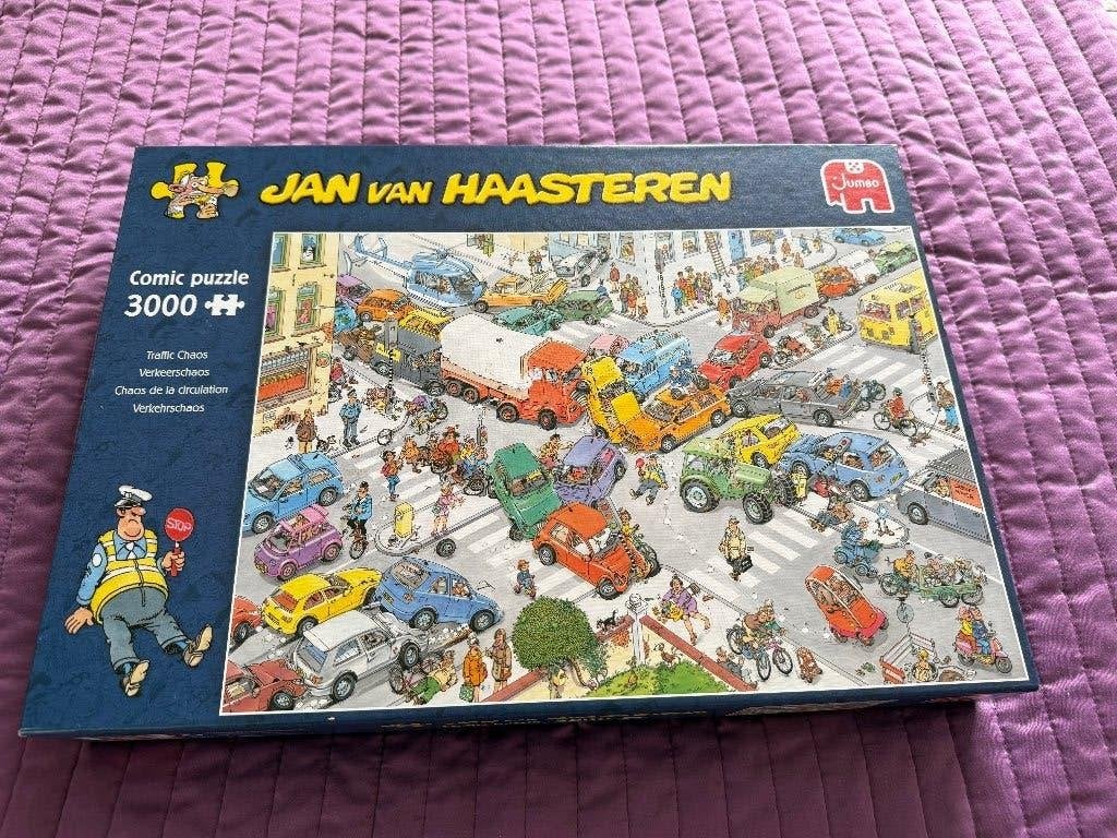 puzzel Jan van Haasteren Verkeerschaos 3000 stukjes, Verzenden, Meer dan 1500 stukjes, Zo goed als nieuw, Legpuzzel