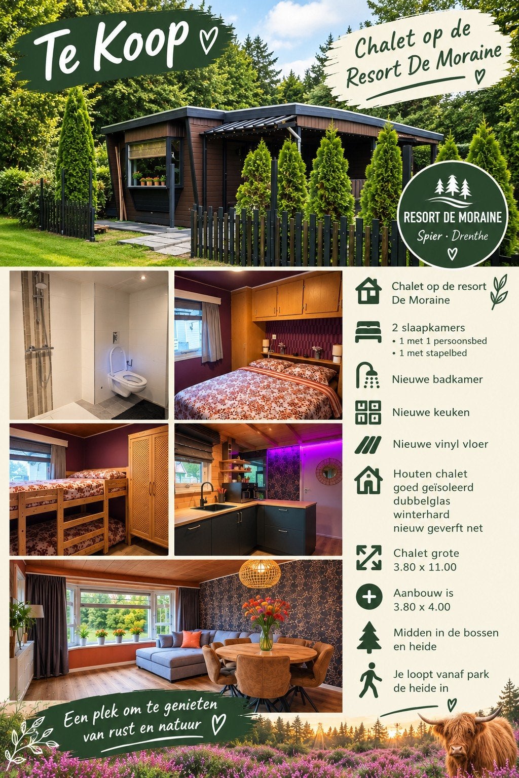 *.. prachtige chalet te koop ..*
 TE KOOP: Chalet op Resor