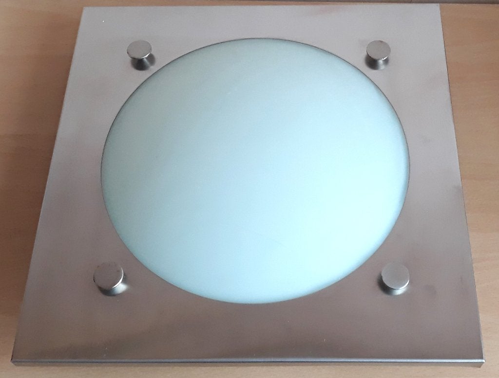 Gamma plafonniere als nieuw, Huis en Inrichting, Zilver, Modern, Zo goed als nieuw, Plafondlamp
