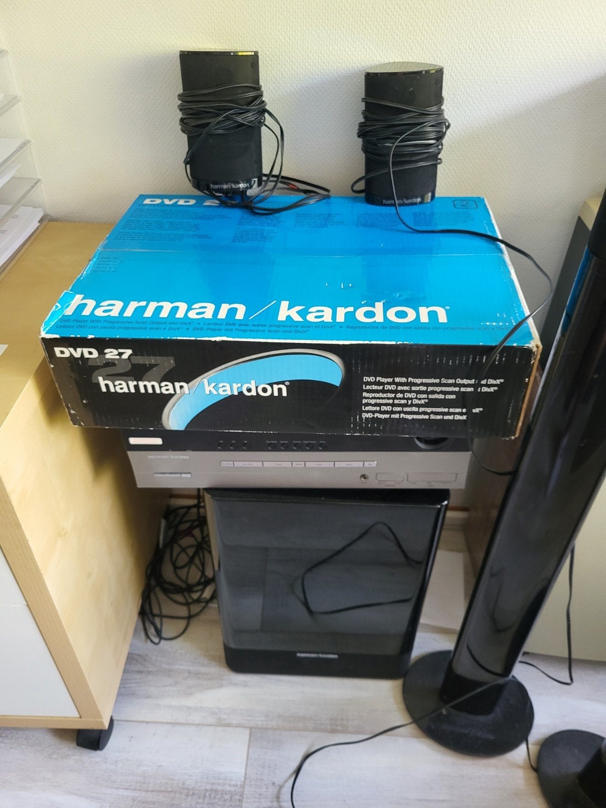 Harman Kardon Cinema Set met Boombox, Ophalen of Verzenden, Gebruikt, 5.1-systeem, Dvd-speler